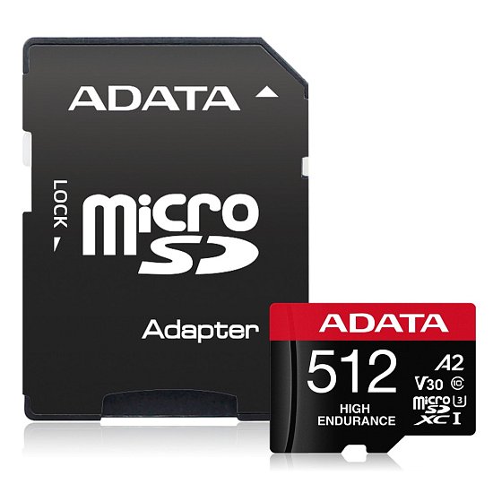 Adata High Endurance/Micro SD/512GB/UHS-I U3 / Class 10/+ Adaptér