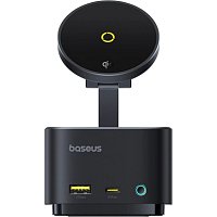 Baseus Nabíjecí stanice MagPro 7v1 s bezdrátovým nabíjením 15W cosmic black