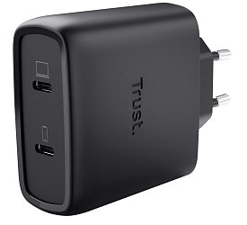 TRUST MAXO 65W 2P USB-C GAN CHARGER WHT