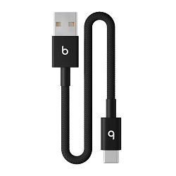 Beats USB-A / USB-C Woven Cable (20cm)- Bolt Black