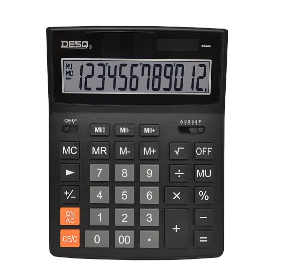 Kalkulačka DESQ XXL, černá
