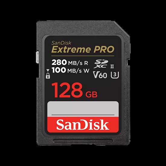 SanDisk Extreme PRO 128GB 280MB/s V60 UHS-II