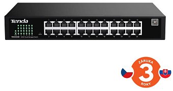 Tenda TEG2224D Websmart L2 cloud managed switch, 24x 10/100/1000 Mbps, Kov, Fanless-bez ventilátorů Tenda TEG2224D Websmart L2 cloud managed switch, 24x 10/100/1000 Mbps, Kov, Fanless-bez ventilátorů