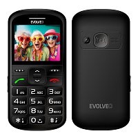 EVOLVEO EasyPhone XS, mobilní telefon pro seniory, černý