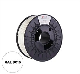 Filament C-TECH PREMIUM LINE, TPU 90A, flexibilní, dopravní bílá, RAL9003, 1,75mm, 1kg