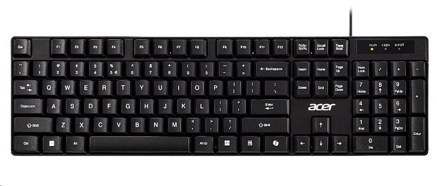 Acer AKW100/Drátové USB-A/CZ-SK layout/Černá