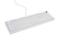 Herní mechanická klávesnice Genesis THOR 404/RGB/Outemu Peach Silent/Drátové USB-A/US layout/Bílá