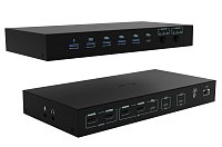 i-tec USB-C KVM Docking station for 3 Hosts, Dual Display, 2x Power Delivery (1x 92W/2x 65W)