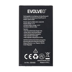 EVOLVEO orig. baterie 1800 mAh pro MaxPhone A1, StrongPhone Q1/Z4/W4 EVOLVEO orig. baterie 1800 mAh pro MaxPhone A1, StrongPhone Q1/Z4/W4
