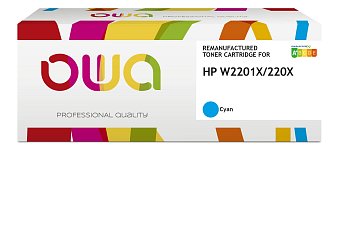 OWA Armor toner kompatibilní s HP W2201X, 220X, 5500st, modrá/cyan OWA Armor toner kompatibilní s HP W2201X, 220X, 5500st, modrá/cyan
