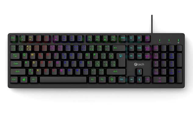 Herní klávesnice C-TECH Riven (GKB-16), RGB, USB