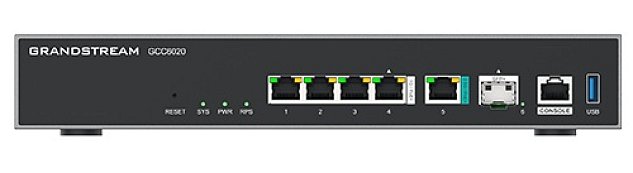 Grandstream GCC6020 all-in-one (6,5 Gbps VPN router, NGFW, switch 10G SPF+, a IP PBX 50 uživatelů)