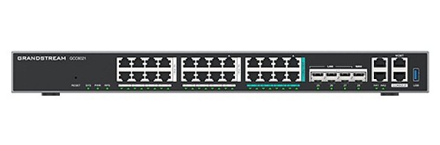 Grandstream GCC6021 all-in-one (10 Gbps VPN router, NGFW, switch 10G SPF+, a IP PBX 50 uživatelů)