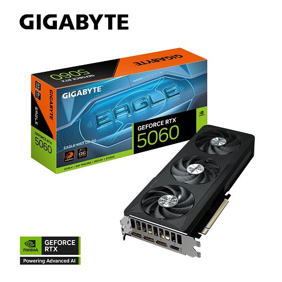 GIGABYTE GeForce RTX 5060 EAGLE MAX/OC/8GB/GDDR7