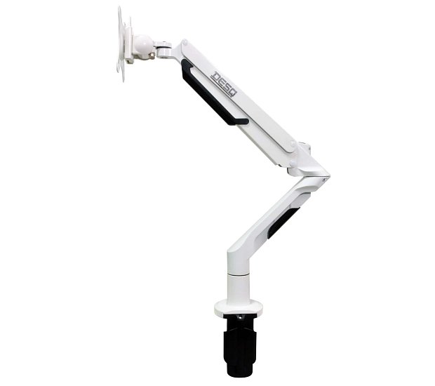 Držák na monitor DESQ s plynovou pružinou - bílý
