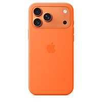 iPhone 17 Pro Max Silicone Case with MS – Orange