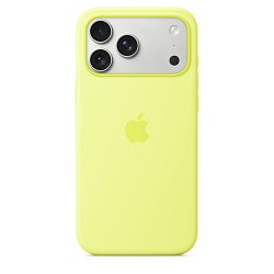 iPhone 17 Pro Max Silicone Case with MS–Neon Yell.