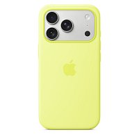 iPhone 17 Pro Silicone Case with MS – Neon Yellow