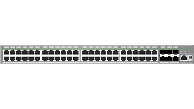 Grandstream GWN7806PL Pro Layer 2++ Managed switch, 48x 1Gb RJ45, PoE, 6x SFP+, stacking