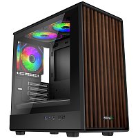 EVOLVEO Panthera, mATX/3x ARGB 120/dřevo+sklo