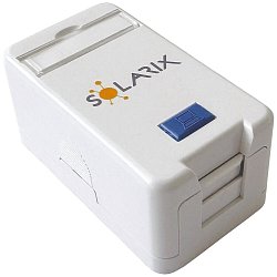 Zásuvka modulární Solarix pro 1 keystone na omítku bílá SXMO-1-0-WH