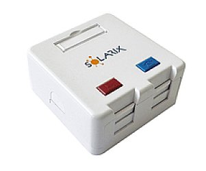 Zásuvka modulární Solarix pro 2 keystony na omítku bílá SXMO-2-0-WH