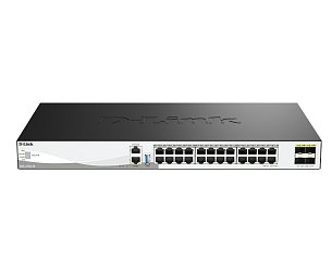 D-Link DXS-3130-28/E 28-Port 10G Multi-Gigabit Layer 3 Stackable Managed Switch with 25G Uplinks
