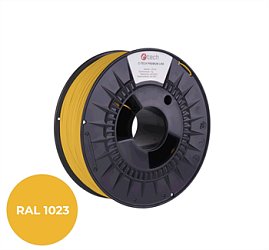 Filament C-TECH PREMIUM LINE, TPU 90A, flexibilní, dopravní žlutá, RAL1023, 1,75mm, 1kg