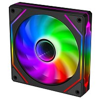 EVOLVEO 120UX-S, ventilátor, 120mm, 4pin molex, ARGB, slave, černý