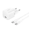 BELKIN 25W USB PD nabíjecí adaptér bílý + 1m USB-C kabel