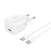 BELKIN 25W USB PD nabíjecí adaptér bílý + 1m USB-C kabel