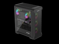 Počítačová skříň Genesis IRID 505 ARGB V2/Midi Tower/Transpar./Černá