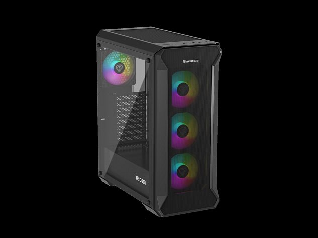 Počítačová skříň Genesis IRID 505 ARGB V2/Midi Tower/Transpar./Černá