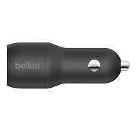 BELKIN Dual USB-A Car Charger, 12W X2, BLK