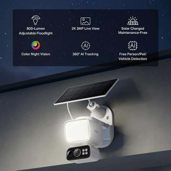 Tapo C615F KIT Solar-Powered Floodlight Pan/Tilt