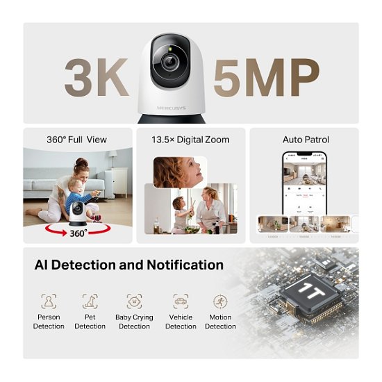 Mercusys MC230  Pan/Tilt Home Security WiFi Camera