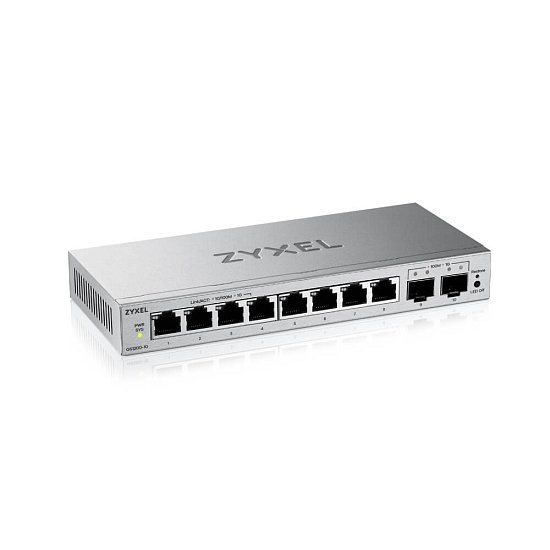 Zyxel GS1200-10 v3, 8 Port Gigabit, 2 x SFP webmanaged Desktop Switch