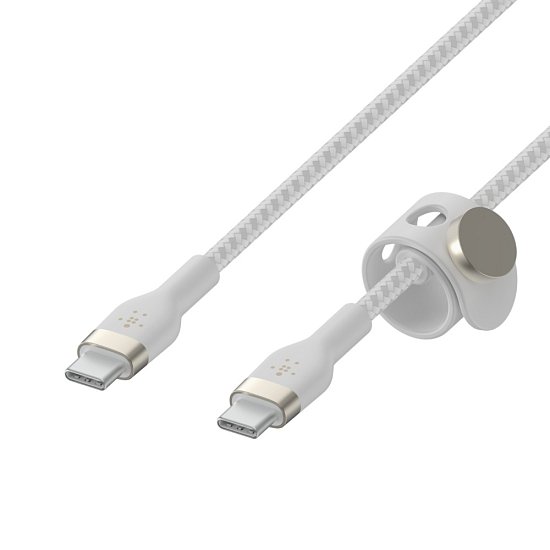 Belkin kabel USB-C s konektorem USC-C,2M bilý pletený