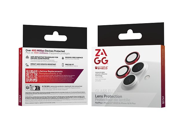 ZAGG Ochranná čočka Premium pro Apple iPhone 17/16/16+ - červená