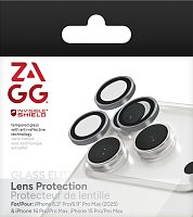 ZAGG Ochranná čočka Premium pro Apple 17 Pro/Pro Max/16 Pro/Pro Max/15 Pro/Pro Max - stříbrná