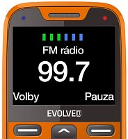 EVOLVEO EasyPhone XR, mobilní telefon pro seniory s nabíjecím stojánkem, oranžový