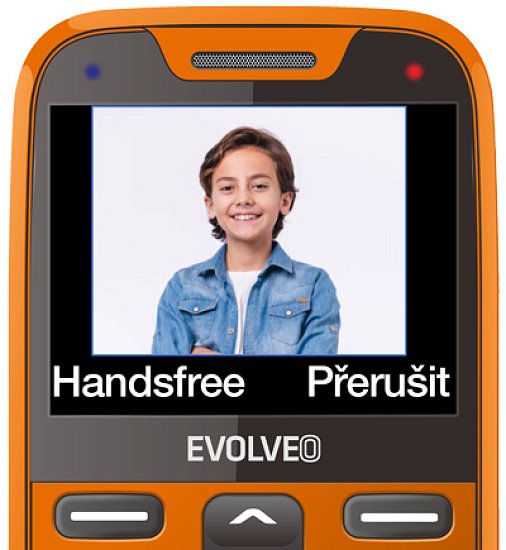 EVOLVEO EasyPhone XR, mobilní telefon pro seniory s nabíjecím stojánkem, oranžový