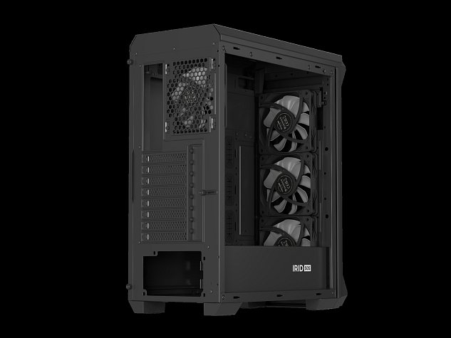 Počítačová skříň Genesis IRID 505 ARGB V2/Midi Tower/Transpar./Černá