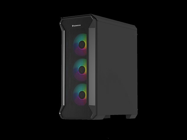Počítačová skříň Genesis IRID 505 ARGB V2/Midi Tower/Transpar./Černá