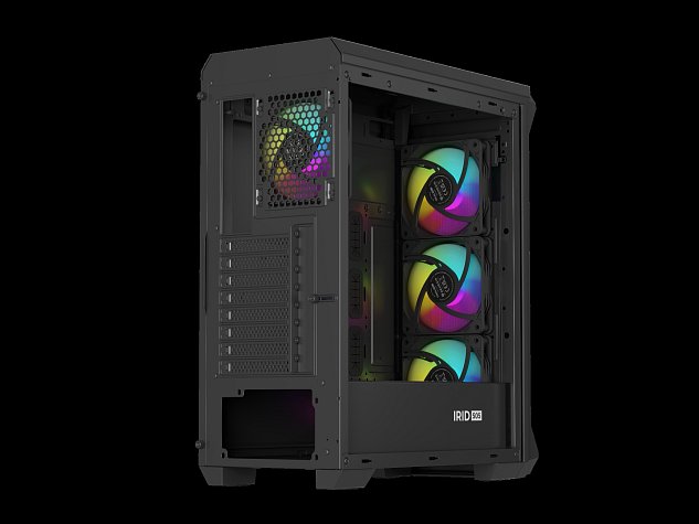 Počítačová skříň Genesis IRID 505 ARGB V2/Midi Tower/Transpar./Černá