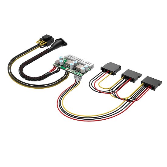 AKASA adaptér 200W DC pro DC ATX power