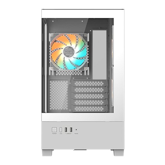 GIGABYTE C201 PANORAMIC ICE/Midi Tower/Transpar./Bílá