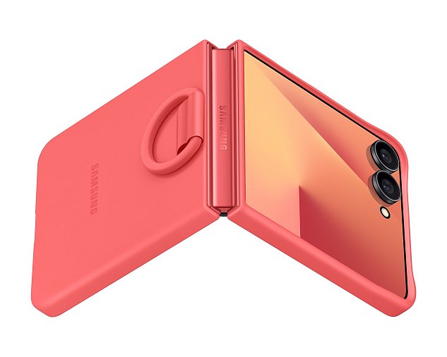 Samsung Silikonový kryt s držákem na prst Flip7 Red
