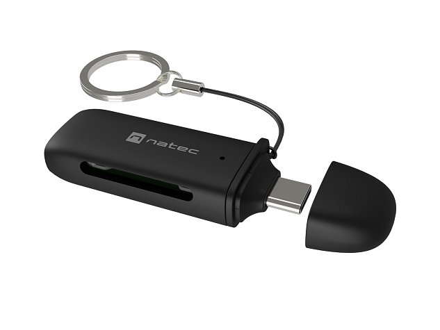 Čtečka karet Natec SCARAB C SD/MICRO SD USB 3.2 GEN 1, Černá