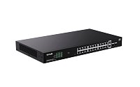 Tenda TEG2228P-24-410W Gigabit PoE+ Websmart L2 Cloud switch 370W, 24x 1Gb/s PoE+,2xRJ45,2xSFP, Rack